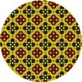 thumbnail image 1 of Ahgly Company Tapis Rond Lavable en Machine Intérieur Transitionnel Rouge Nuit, 5 Pieds Rond, 1 of 7