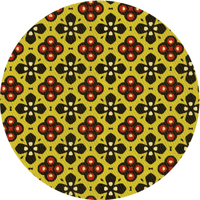 Ahgly Company Tapis Rond Lavable en Machine Intérieur Transitionnel Rouge Nuit, 5 Pieds Rond