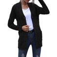 thumbnail image 3 of Manteau d'Automne en Maille à Manches Longues, Noir, XL, 3 of 9