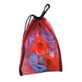 thumbnail image 3 of facefd Dive Swimming Drawstring Mesh Bag Storage for Diving Scuba Snorkel Gear Red, 3 of 6