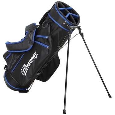 Outsunny Sac de Support de Golf Ultraléger, Sac de Golf pour Homme Toutes Saisons Bleu