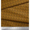 thumbnail image 2 of Soimoi Yellow Crepe Silk Fabric Wild Animal Skin Small Fabric Prints by Yard 42 Inch Wide, 2 of 3