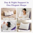 thumbnail image 4 of Adjustable Shded Memory Foam Body Pillow Cooling Long Pillow with Washable Cover Full Support for Side Sleepers Back Hip & Leg Comfort &#x&#, 4 of 8
