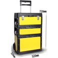 thumbnail image 2 of Toolbox Tool Case Household Large Storage Portable Steel and Plastic Stackable Rolling Upright Trolley with Drawers and Removable Tray Organiser for Tools, 2 of 6