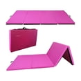 thumbnail image 1 of BalanceFrom 10ft x 4ft x 2in 4-Panel All-Purpose Folding Gymnastics Mat, Pink, 1 of 10