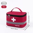 thumbnail image 3 of maskred First Aid Kit Bag Lightweight Waterproof Large Capacity Bags Oxford Cloth Medical Box Camping Kitchen Red Medium 1Set, 3 of 6