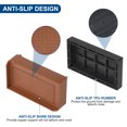 thumbnail image 3 of Unique Bargains 3 Inch Furniture Risers Rectangle Bed Lifters Adjustable Stackable Couch Riser, Brown 4 Pack, 3 of 7
