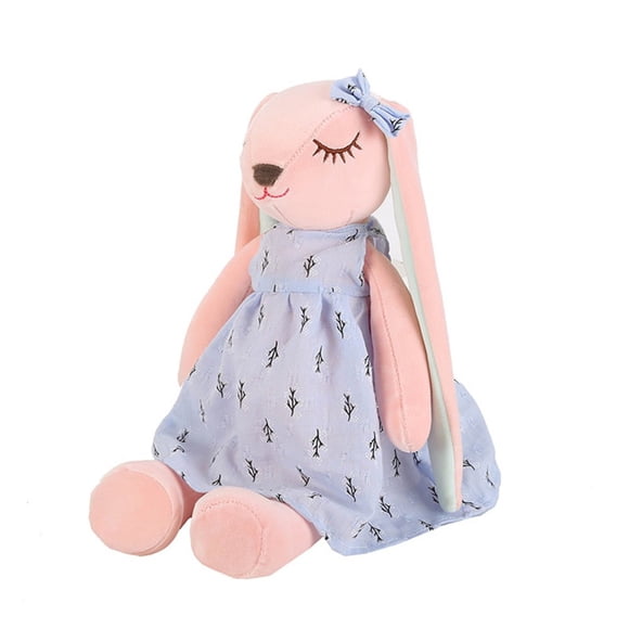 Rabbit Stuffed Animal Cartoon Figure Toy Bunny Plush Toy Stuffed Animal Rabbit Doll Bunny Rabbit Stuffed Animal Toy for Baby Blue 35cm