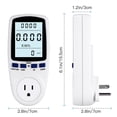 thumbnail image 3 of HURRISE Electricity Usage Monitor Power Meter Plug,Power Energy Usage Meter Watt Volt Amps KWH Consumption Analyzer, 3 of 8