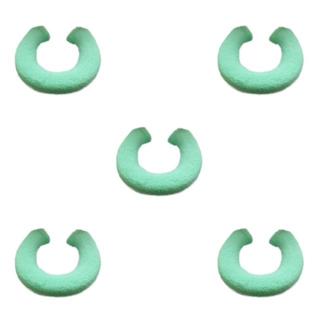 Thinsony Acrylic Fibers Made Toilet Mat Removable And Fits Most Toilets U Shape Green 5Set