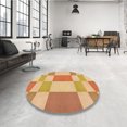thumbnail image 4 of Ahgly Company Machine Washable Indoor Round Transitional Orange Area Rugs, 7' Round, 4 of 7
