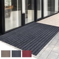 thumbnail image 1 of Cagogo Tapis de Porte en Polyester Composite 3 Pcs, Tapis de Sol d'Entrée Uni à Rayures Durables, Paillasson Absorbant et Durable, Tapis Antidérapant Intérieur Extérieur, Tapis d'Entrée pour Porte d'Entrée et, 1 of 9