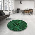 thumbnail image 4 of Ahgly Company Machine Washable Indoor Rectangle Transitional Dark Forest Green Area Rugs, 3' x 5', 4 of 7