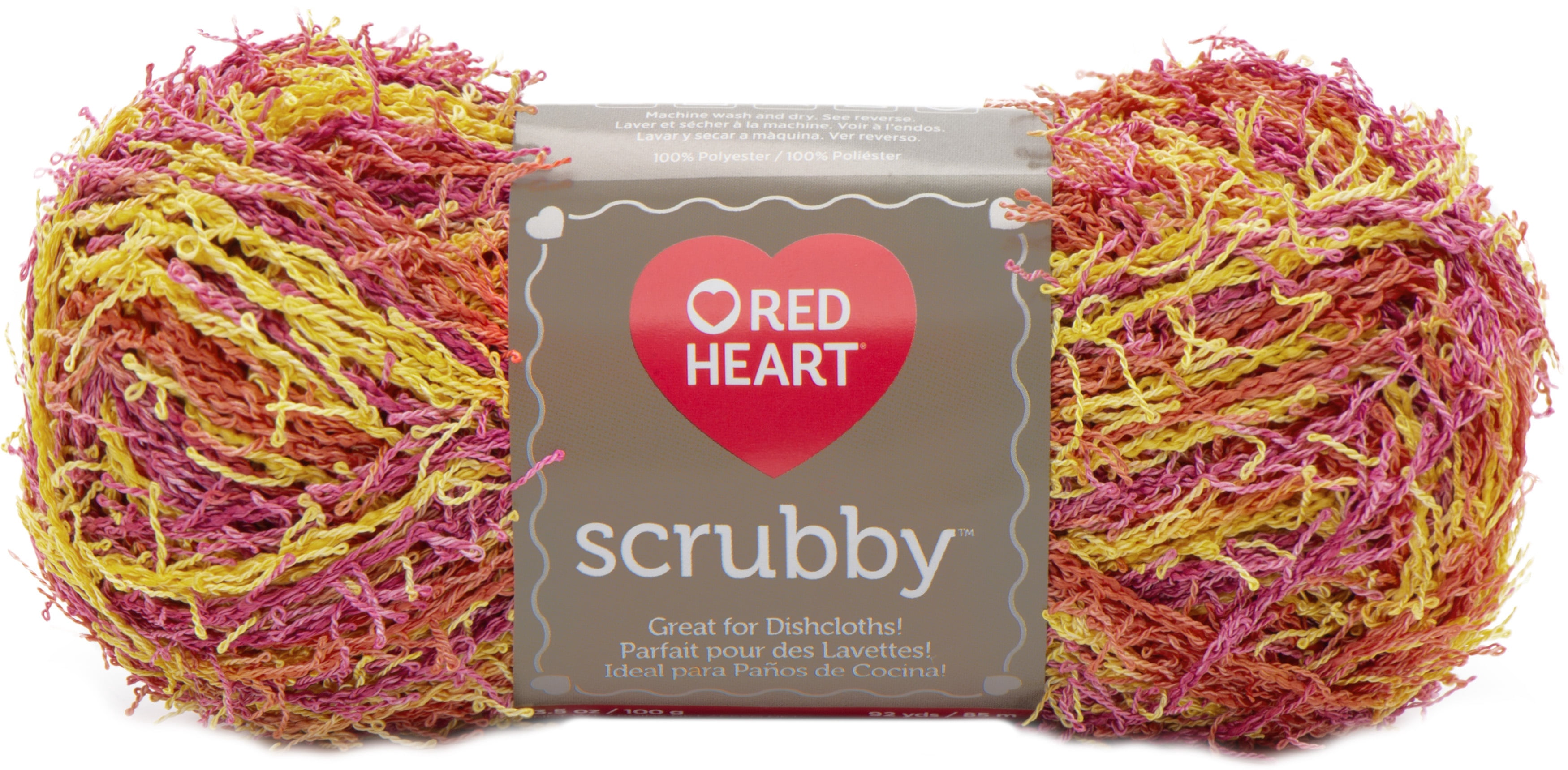 Red Heart® Scrubby™ Yarn, Polyester #4 Medium, 3.5oz/100g, 92 Yards