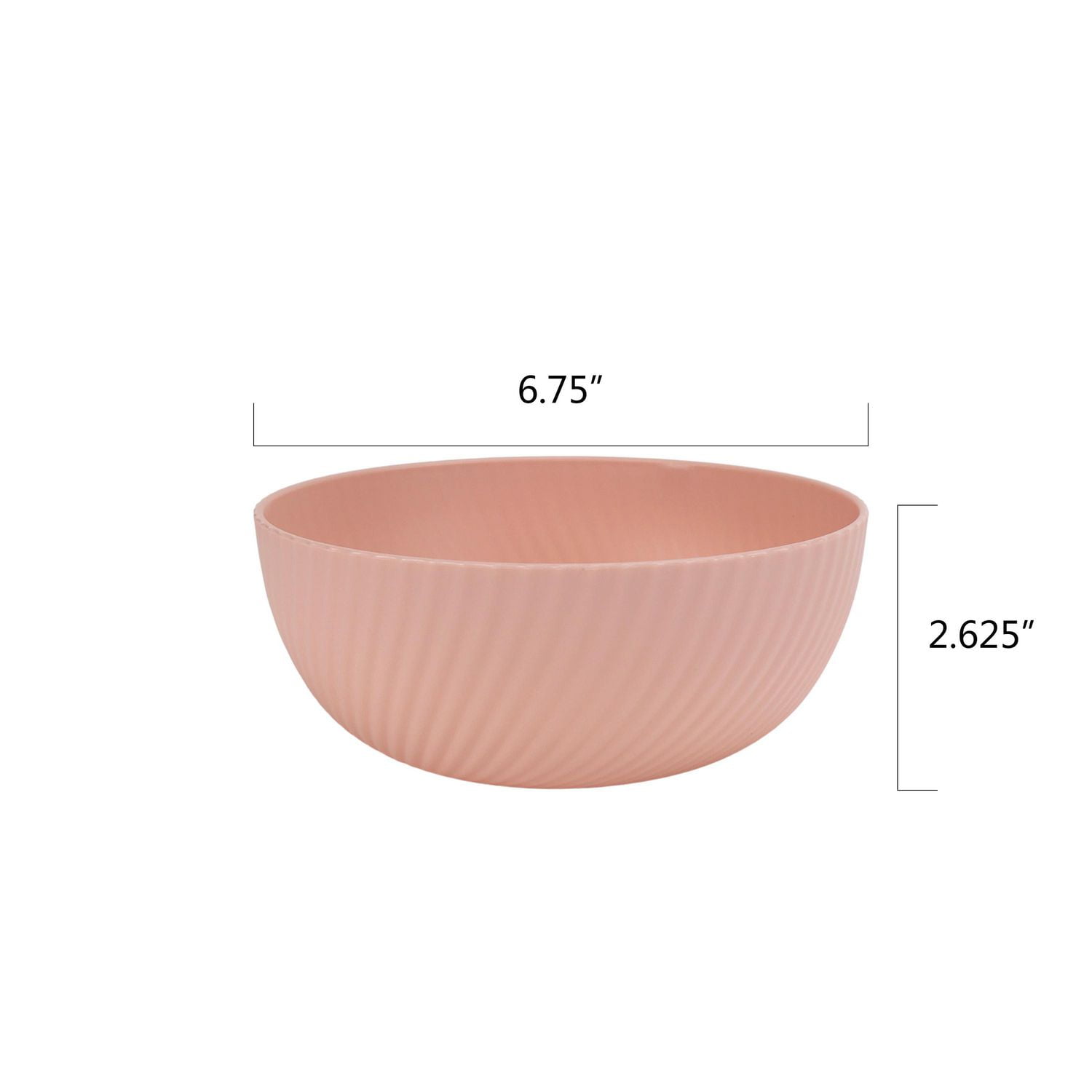 Bol rond en polypropylène rose blush Mainstays 1 pièce