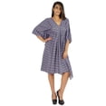 thumbnail image 1 of Moomaya Caftan Court pour Femmes, Robe de Nuit de Couverture, Robe Caftan, Manches Kimono, Tenue de Plage, 1 of 6
