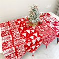 thumbnail image 4 of MesaSe Nappe de Restaurant Réutilisé Vif Couleur Vive Vif Décor Exquis Polyester Coton Noël Rouge Nappe de Wapitis pour le Festival, 4 of 7
