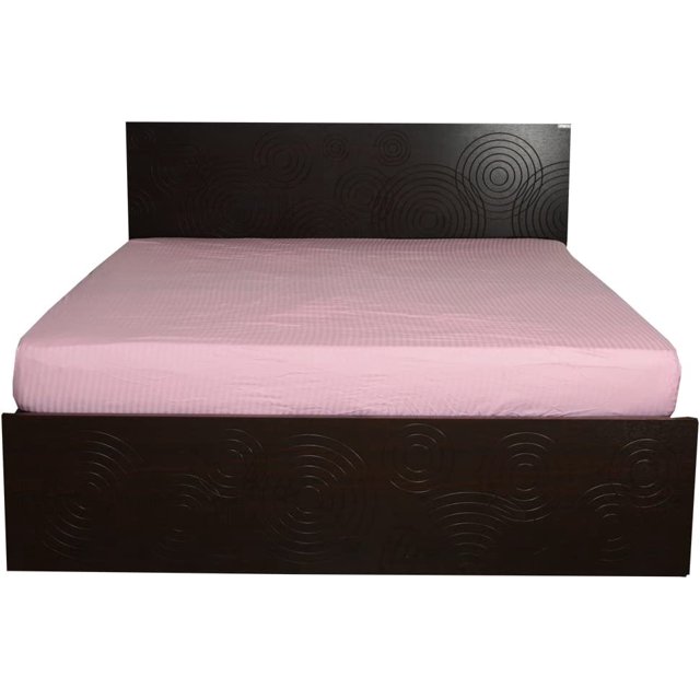 1100 Thread Count 100% Egyptian Cotton 3-Piece Fitted Sheet ( 1 Fitted Sheet + 2 Pillow Covers) 27 Inches Deep Pocket Size Stripe Pattern