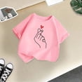 thumbnail image 5 of PMVFHDE Hauts Tube pour Filles T-Shirt à Manches Courtes pour Fille T-Shirt Fille T-Shirt Mignon pour Filles Hauts pour Fille Enfant T-Shirt Graphique Mignon à Col Rond à Manches Courtes T-Shirt d'Été Décontracté Rose, 7-8 Ans, 5 of 5