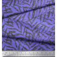 thumbnail image 3 of Soimoi Purple Poly Georgette Fabric Artistic Leaves Printed Fabric 1 Yard 52 Inch Wide, 3 of 3