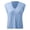 Blue, variant on Splozh Cable Knit Sweaters for Women Casual Print Sleeveless V Neck Ribbed Knit Split Pullover Sweater Vest Blouse Red,XL