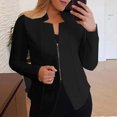 thumbnail image 1 of EGNMCR Veste à Manches Longues pour Femmes, Sans Capuche, Décontractée, Cardigan à Fermeture Éclair, 1 of 6