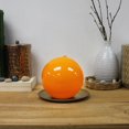 thumbnail image 2 of Bougie en forme de boule orange haute brillance, non parfumée, 2 of 5