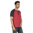 thumbnail image 2 of Inkmeso T-Shirts Classiques Henley à Manches Raglan Courtes en Coton Légers Unis pour Hommes, 2 of 7