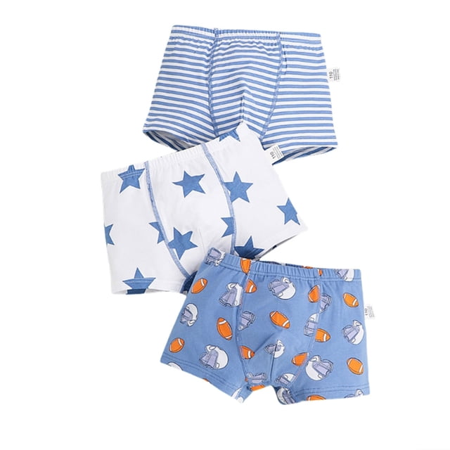 MIASHUI Boys Comfortable Underwear Cute Cartoon Print Boxer Briefs Underpants 3 Pack,3-4 Years