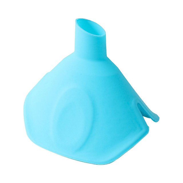 Oleegame 1PC Multi Functional Silicone Funnel And Hot Pot Clip Heat Bowl And Dish Clip With Small Aperture Kitchen Tool Blue