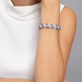 thumbnail image 3 of Grey and White | Silver | Double Mermaid Glass Bracelet, 3 of 7