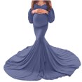 thumbnail image 2 of zanvin Robe de Grossesse pour Femmes, Accessoires de Photographie pour Femmes Enceintes, Robe de Maternité Longue à Épaules Dénudées, 2 of 5