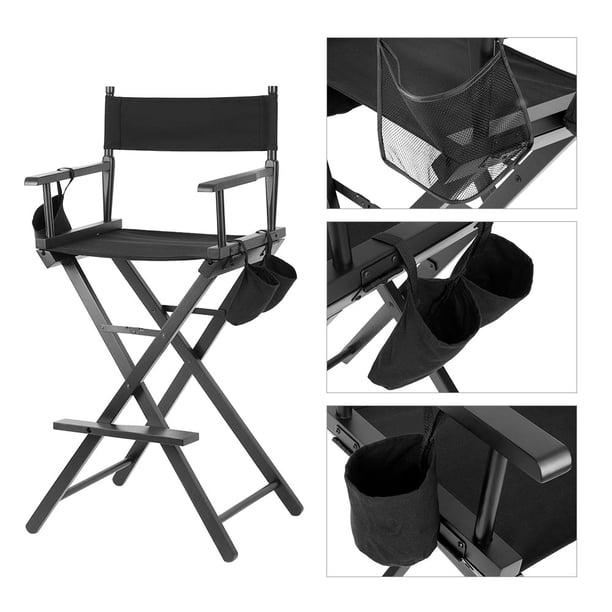 Chaise De Maquillage Pliante – Aluminium Oxford, Supporte 150 Kg, Avec Appui-tête Et Repose-pieds
