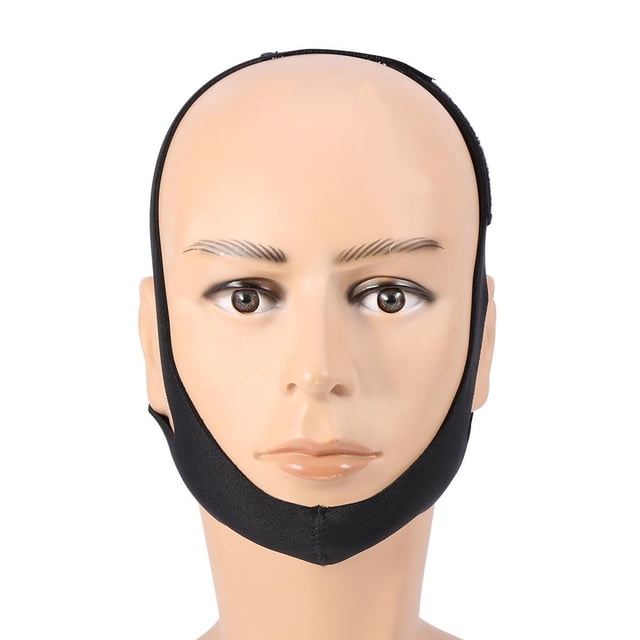 Qiilu Anti Snore Belt,Stop Snoring Chin Strap Anti Snore Belt Apnea Jaw Support Solution Sleep