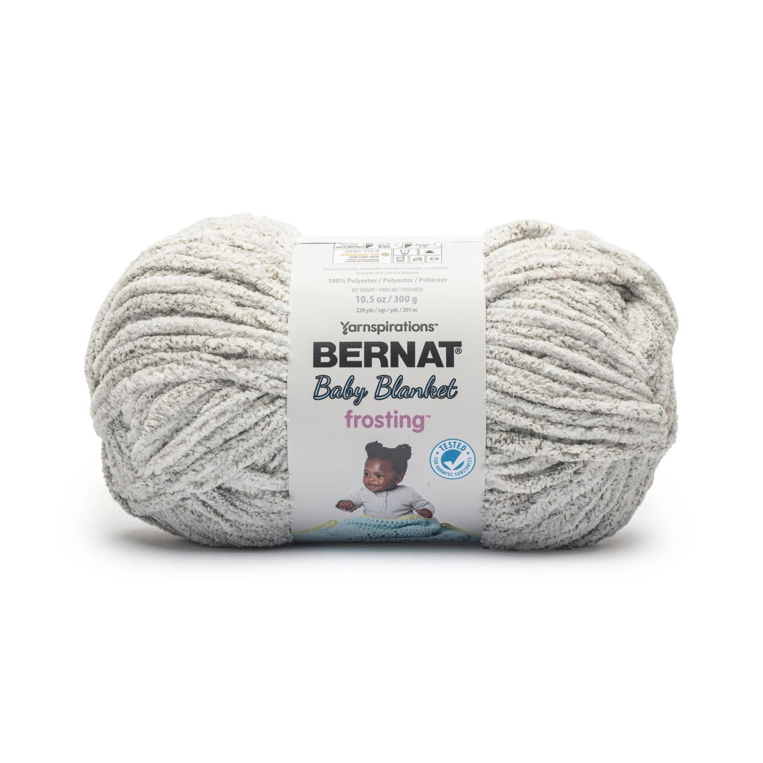 Bernat® Baby Blanket Frosting™ #6 Super Bulky Polyester Yarn, 10.5oz/300g 220 Yards