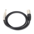 thumbnail image 1 of XLR Male TRS Cable Balanced 6.35mm Audio Line for Microphones Stage DJ, 1 of 7