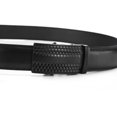 thumbnail image 3 of Men‘s Solid Buckle with Automatic Ratchet Leather Belt 35mm Wide 1 3/8, 3 of 5