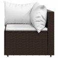 thumbnail image 3 of vidaXL Garden Corner Sofas with Cushions 2 pcs Brown Poly Rattan, 3 of 5