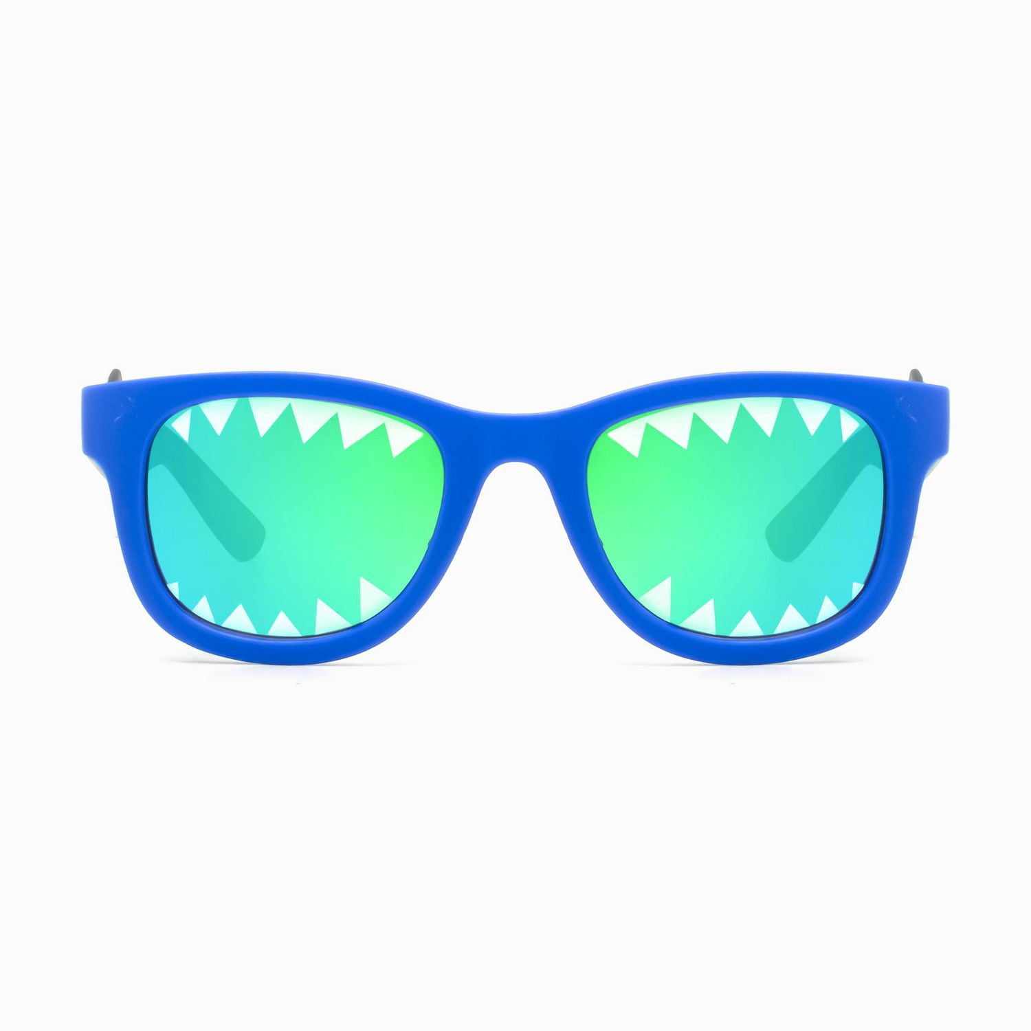 George Kids Boys Blue and Green Shark Print Square Sunglasses