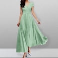 thumbnail image 1 of UPPADA Liquidation d'Économies d'Été 2024 Robes Grande Taille pour Femmes Pulpeuses Robe d'Invitée de Mariage Manches Courtes Col en V Robes de Cocktail Robe à Étages Fluide avec Ceinture Robes Bohèmes pour Femmes 2024, 1 of 6