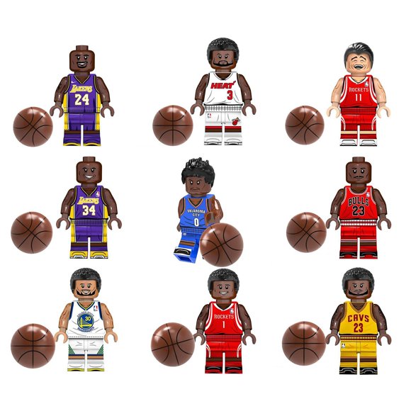 9pcs Basketball Star Nba Minifigure Toys