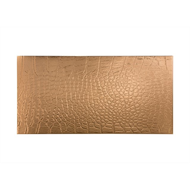 Fasade 4 ft x 8 ft Wall Panel Polished Copper Easy Installation