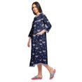 thumbnail image 2 of Moomaya Chemise de Nuit Boutonnée en Coton Imprimé pour Femmes, Robe de Nuit d'Allaitement, 2 of 5