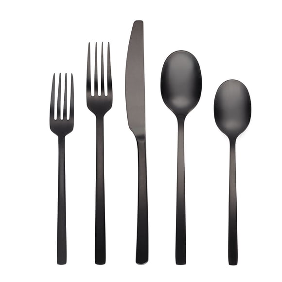 Oneida Brady Black Satin 20 Piece Flatware Set