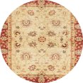 thumbnail image 1 of Ahgly Company Indoor Round Abstract Mustard Yellow Oriental Area Rugs, 3' Round, 1 of 6