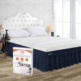 thumbnail image 1 of SGI Bedding 10 Inch Wrap Around Bed Skirt | Microfiber Bed Skirt | Fade Resistant, Wrinkle Free, Anti-static, Decorative, Extra Storage Space, Clutter-Free | Olympic Queen, Navy Blue, 1 of 6