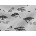 thumbnail image 4 of oneOone Viscose Jersey Fabric Tree & Animals Ikat Decor Fabric Printed BTY 60 Inch Wide, 4 of 4