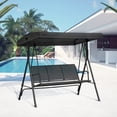 thumbnail image 2 of Outsunny 3-seater Swing Chair Covered, Black, 2 of 10