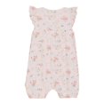thumbnail image 2 of Minymo Ribbed Short-Sleeve Shirt with Shorts Set - Pink Flowers/White Swan (12 Months), 2 of 3