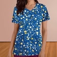 thumbnail image 2 of Pisexur Womens Scrub Tops Boasting Colorful Floral Prints Along With Short Sleeve Scrub Tops Suitable for Nursing Uniforms With Convenient Pockets, 2 of 4